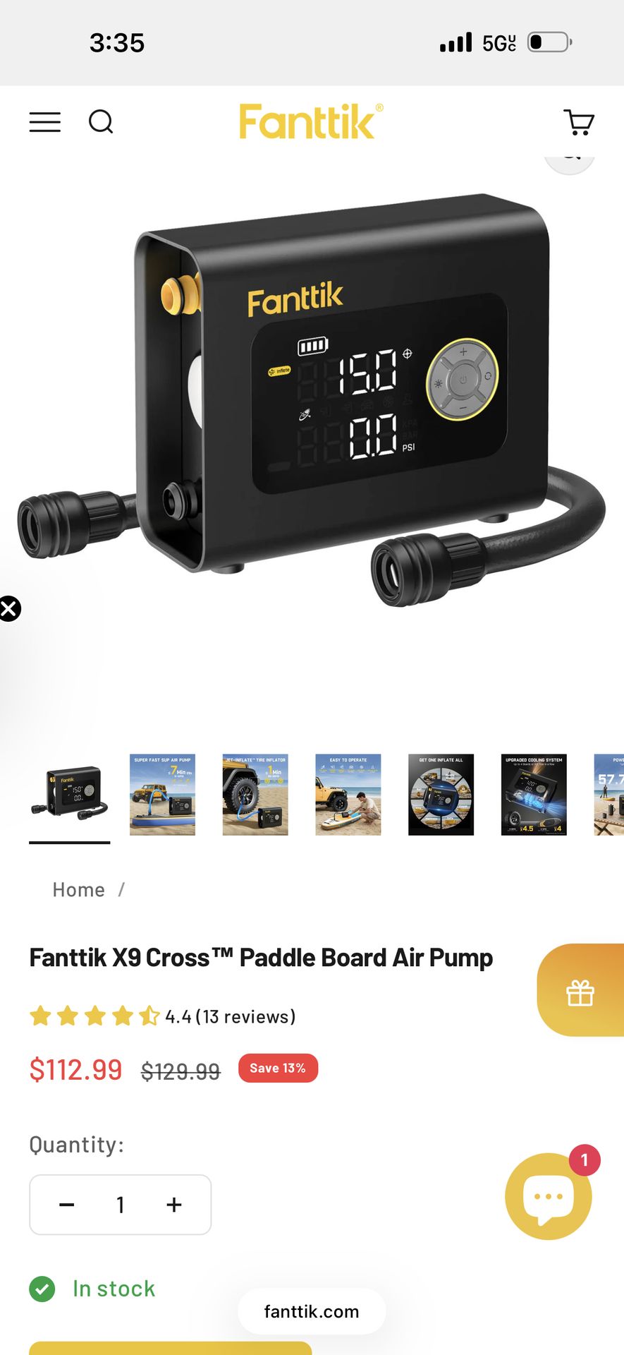 Fanttik air inflator