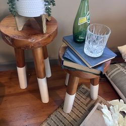 William Sonoma Dipped Stools Side Tables