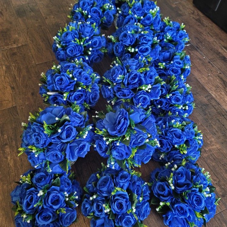 Blue Flower Centerpieces