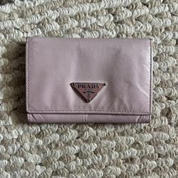 Pink Prada Milano Small Saffiano Wallet
