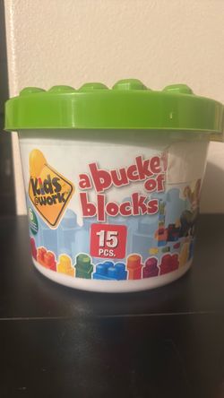 Kids@Work A Bucket of Blocks 15 Pcs