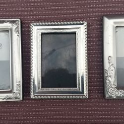 Silver Metal Wallet Size Picture Frames