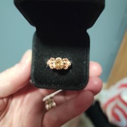 14k Rose Gold Sizes 6,7 Topaz Ring