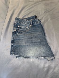 Blue Denim Cut-Off Jean Shorts