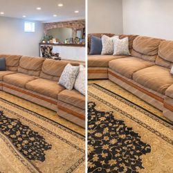 FREE Large Sectional Couch Set – Must Pick Up (Great Basement Couch)