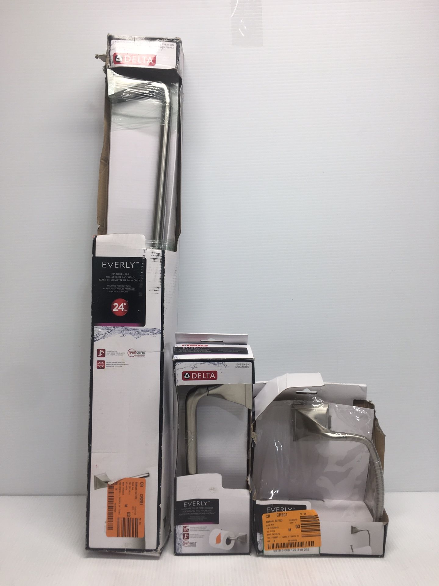 Delta EVE63BN Everly 3Piece Bath Hardware Set with Towel Ring, Toilet