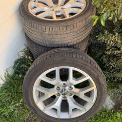 22 Inch Chevy Silverado Tahoe Suburban GMC Yukon Sierra Cal Escalade Ram Stock Wheels Tires
