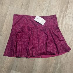 Athleta Ace Printed Tennis Skort - Fiji Magnolia Purple (Size 1X