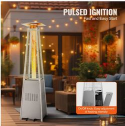 Grey Pyramid Outdoor Patio Heater