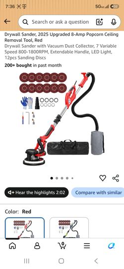 Electric drywall sander