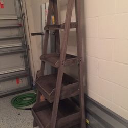 5 tier rustic wood shelf