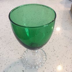 Vintage Green Glass Cup