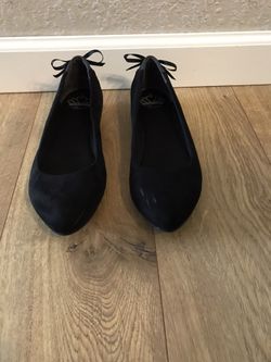 Black and Gray Fergalicious Flats size 7