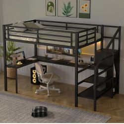 Full Sized Loft Bed Frame No Matress