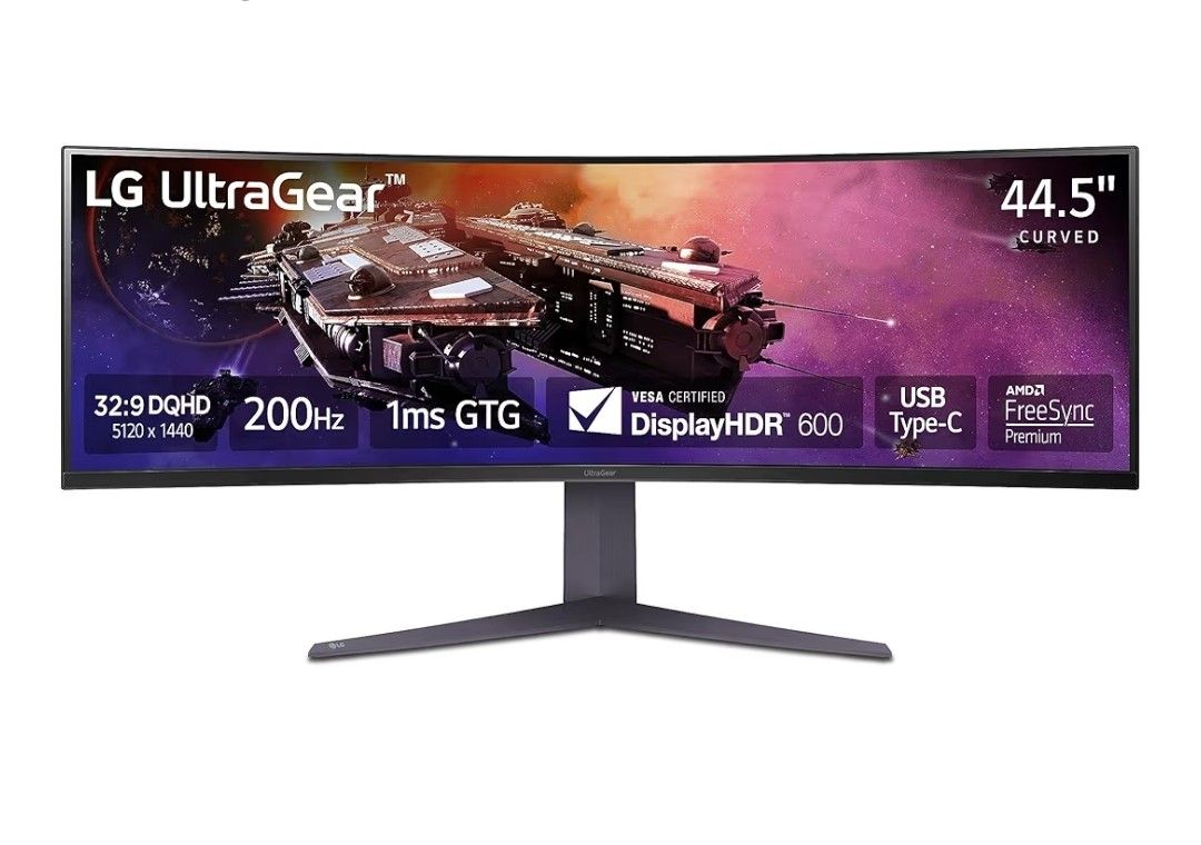 LG 45gr75dc-b Ultragear Curved Gaming  Monitor.
