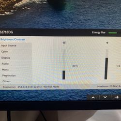 144Hz G Sync Dell S2716DG LED with G Sync 27" QHD Wide 1440p Gaming