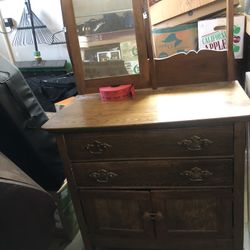 Antique Oak Dry Sink 