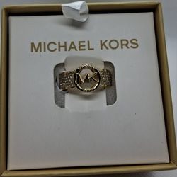 Michael Kors MK Logo Embellished Ring MKJX(contact info removed)7 Size 7