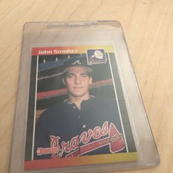 Baseball Card 1989 Donruss John Smoltz Error