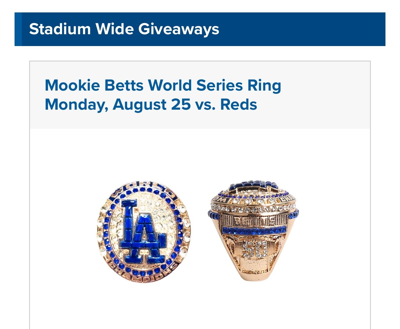 Mookie Betts wins 3rd World Series ring Los Angeles Dodgers Mookie
