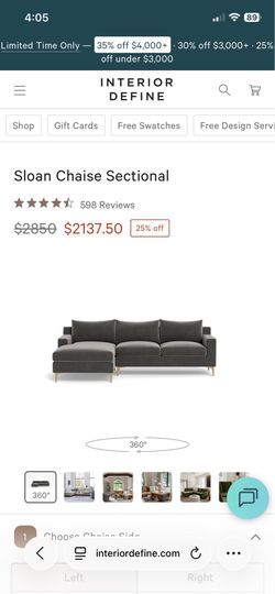 Dark gray L-shaped sectional