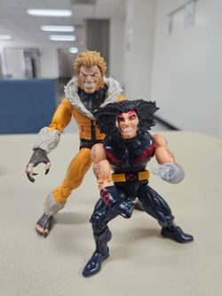 Marvel Legends Age of Apocalypse Wolverine and Bone Breaker wave Sabertooth