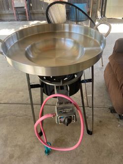 Disco with burner and stand
