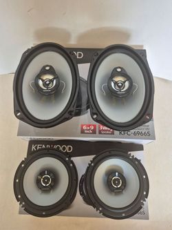 KENWOOD 1 PAIR 6.5" 2 WAY 300 WATTS & 1 PAIR 6×9 3 WAY 400 WATTS CAR SPEAKER