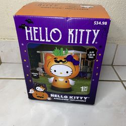 Hello Kitty Halloween Airblown Inflatable, Lights Up, 5 Ft/New