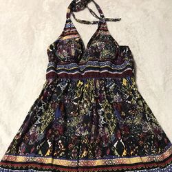 Size L — Multicolored Halter Sundress