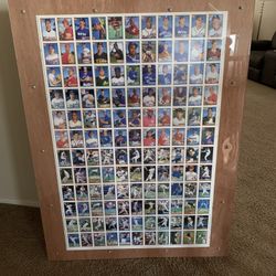 1990s Framed Uncut Baseball Factory Sheet 