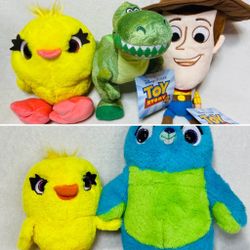 Disney Pixar Toy Story Plush  Lot Ducky NWT Rex NWT Woody