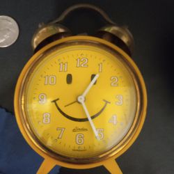 Linden Vintage Alarm Clock Wind Up Made In Germany 