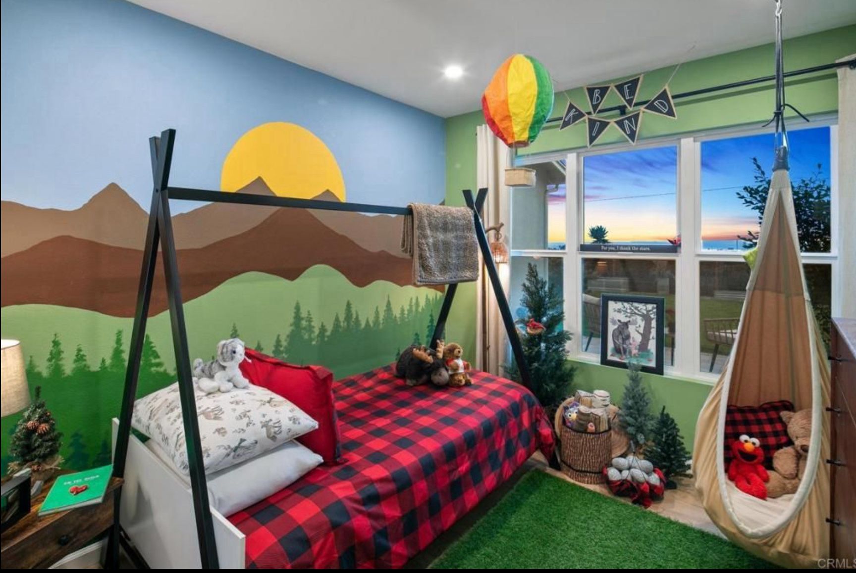 Twin Teepee Metal Bed Frame with Slats