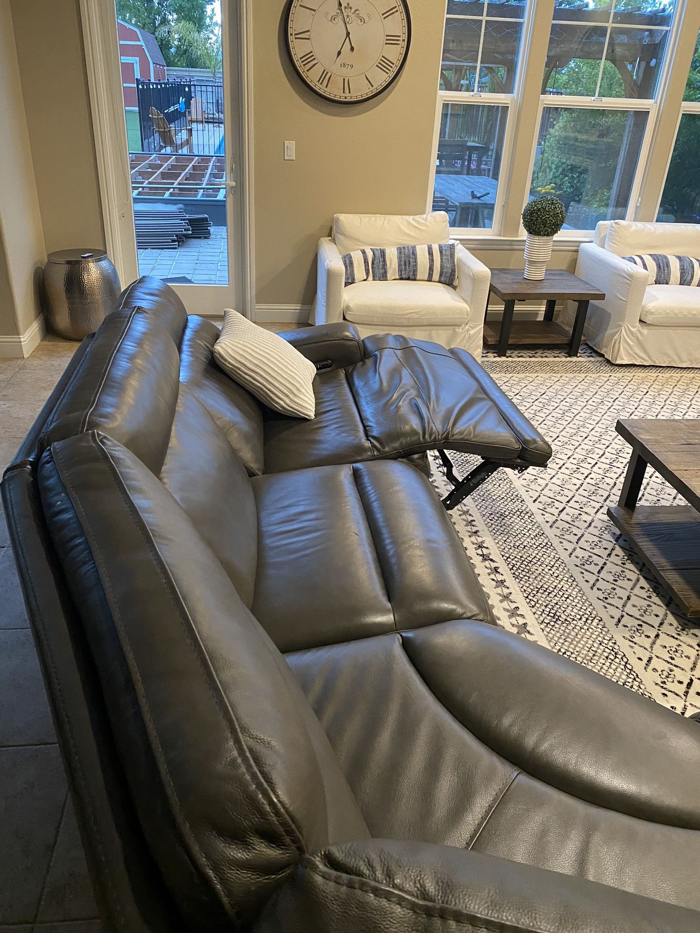 Leather Sectional Recliner