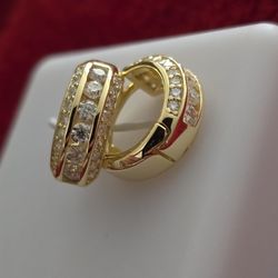 Moissanite Hoop Ear Rings