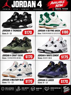 Brand New Jordan 4 Sneakers – Multiple Styles & Sizes