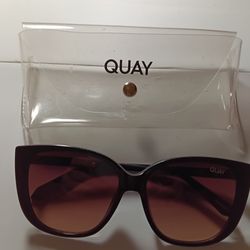 Quay Ever After Black Cat Eye Polarized Smoke Lens Sunglasses