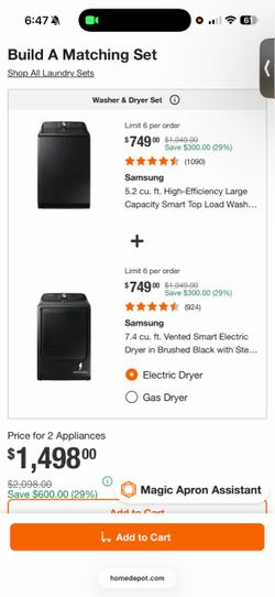 Used Washer/Dryer Set