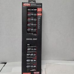 Icon Standard Impact  Swivel Head Socket Set Standard  