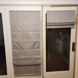 3 Grey Cordless Roman Shades