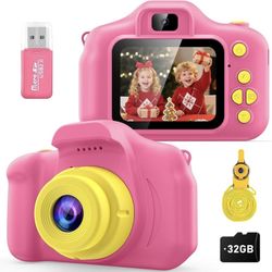 Kids Camera for Girls 3-12, 1080P HD Digital Camera with 32GB SD Card