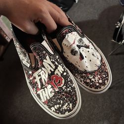 Vans X House of Terrors Friday the 13th slip-ons