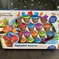 NEW! Learning Resources Alphabet Acorns Activity Set - Preschool/Kindergarten/Homeschool
