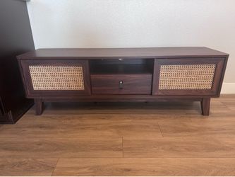 Modern Rattan TV Stand