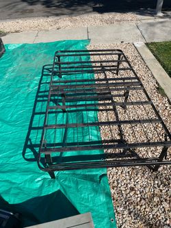 Metal folding bed frame