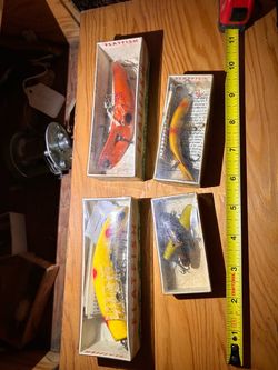 Vintage flat fish fishing lures