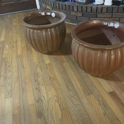 Large Heavy Flower Pots