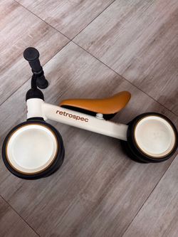 Retrospec Bicycles Cricket Mini 6" Kids' Balance Bike - Eggshell: Adjustable Handlebar & Seat, Steel Frame, 12-24 Months