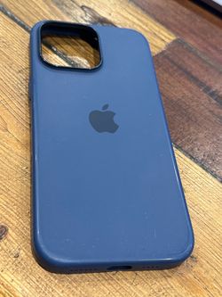 Apple iPhone 15 Pro Max Silicone case with MagSafe smooth matte finish denim